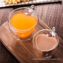Wholesale Glass Flower Tea Cup Double Insulation Tea Cup Heat Resistant Small Tea Cup